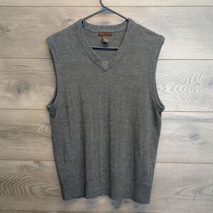 Dockers Gray Sleeveless Knit Sweater Vest Mens Size Medium